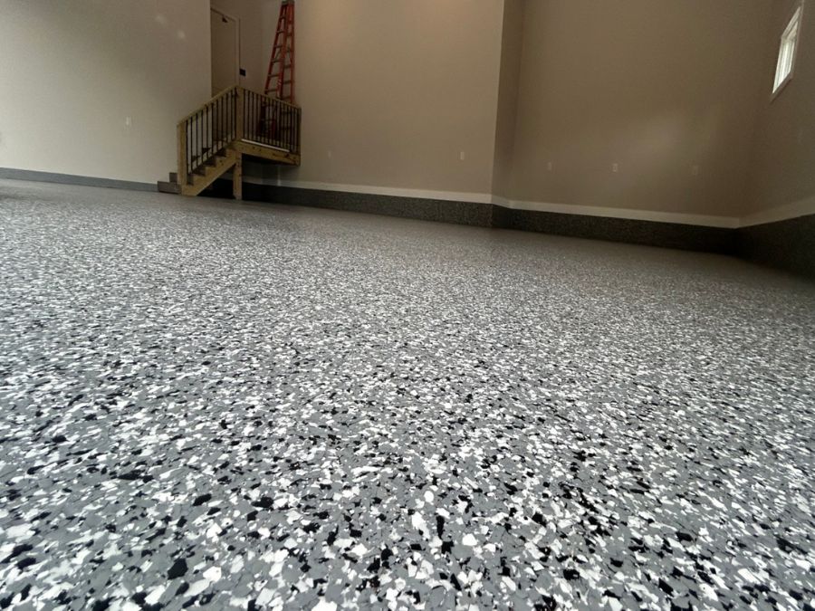 Completed epoxy floor coating Southwest Missouri