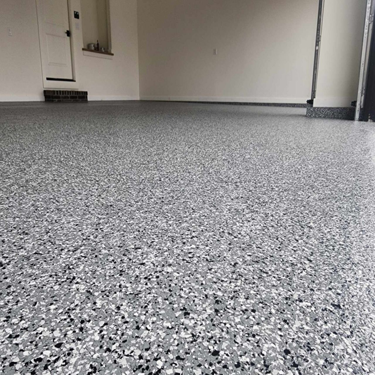 Gray flake garage floor coating Southwest Missouri